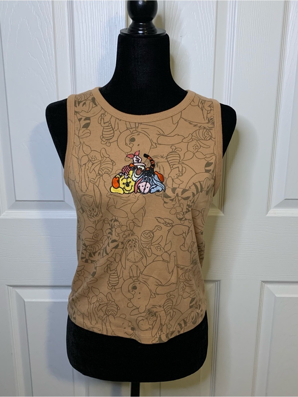 Disney Tan Winnie the Pooh Graphic Tank Top